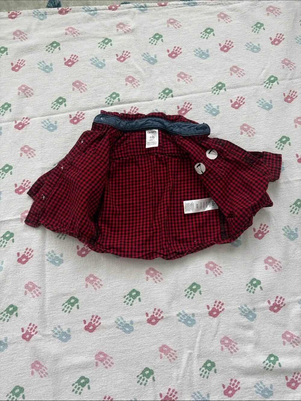 5for25  | Carter's Red & Black Plaid Button-Down Collared Baby Shirt